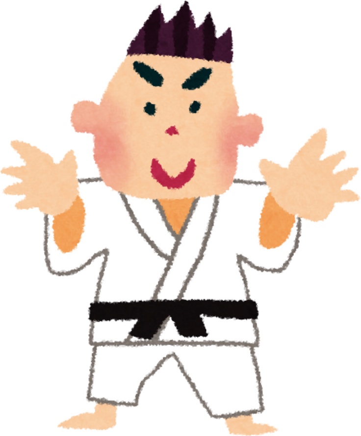 Illustration of a Judo Athlete in a Judo Gi